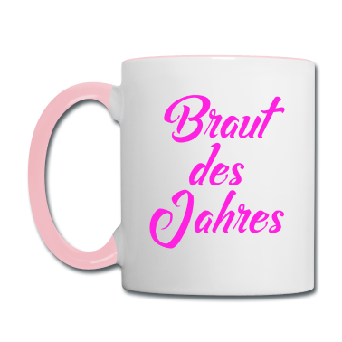 Hochzeit Tasse - Braut des Jahres. Outfit für die perfekte Hochzeit
