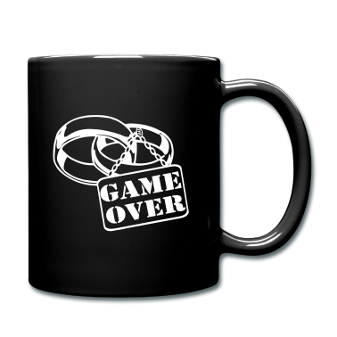 Hochzeit Tasse - JGA Ehe Schild game over ...+