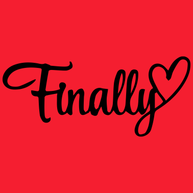 Motiv finally wedding Party Hochzeit Mr & Mrs Herz