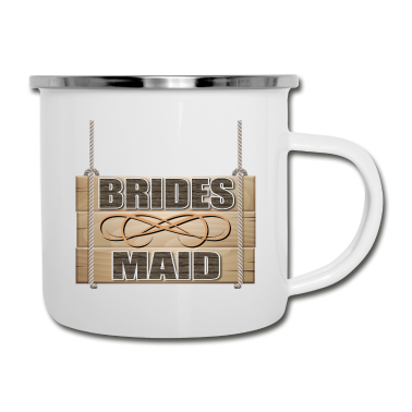 Hochzeit Emaille Tasse - Rustikale Hochzeitsfeier der Brautjungfer