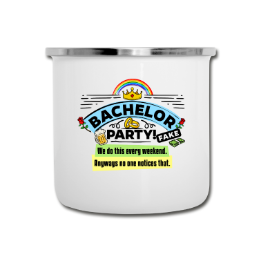 Hochzeit Emaille Tasse - Junggesellenabschied Hochzeitsfeier Heirat Spruch