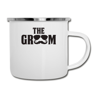 Hochzeit Emaille Tasse - Hochzeitsfeier Hochzeit Bräutigam Sonnenbrillen