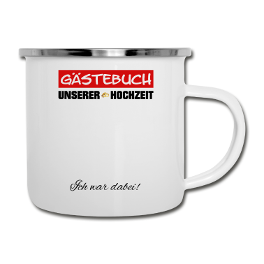 Hochzeit Emaille Tasse - Gästebuch unserer Hochzeit zur Hochzeitsfeier Ehe