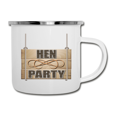 Hochzeit Emaille Tasse - Hen Party rustikale Hochzeitsfeier Zeichen