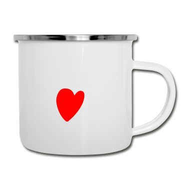 Hochzeit Emaille Tasse - I Love Mr.und Mrs. Hochzeitsfeier, Feier, Wedding