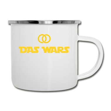 Hochzeit Emaille Tasse - DAS WARS - Hochzeitsfeier Heiraten JGA Geschenk