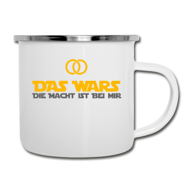 Hochzeit Emaille Tasse - DAS WARS - Hochzeitsfeier Heiraten JGA Geschenk