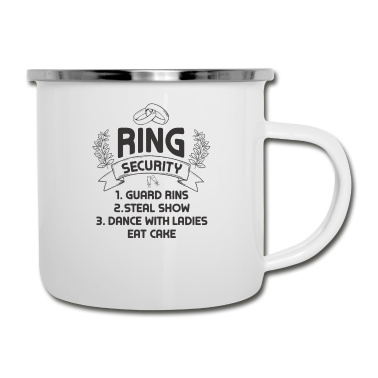 Hochzeit Emaille Tasse - Hochzeit Hochzeitsfeier Ring Lustiger Spruch
