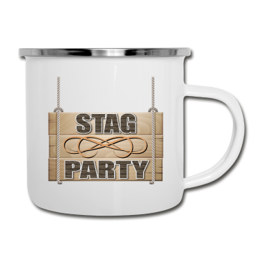 Hochzeit Emaille Tasse - Rustikales Zeichen der Hirsch-Partei