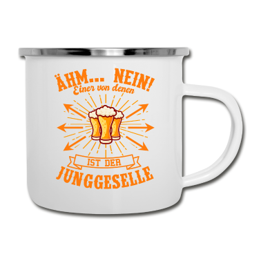 Hochzeit Emaille Tasse - JGA Bräutigam Junggeselle Junggesellenabschied
