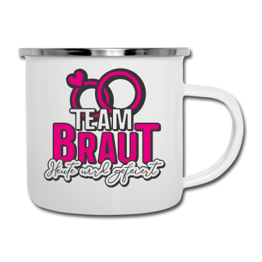 Hochzeit Emaille Tasse - Team Braut