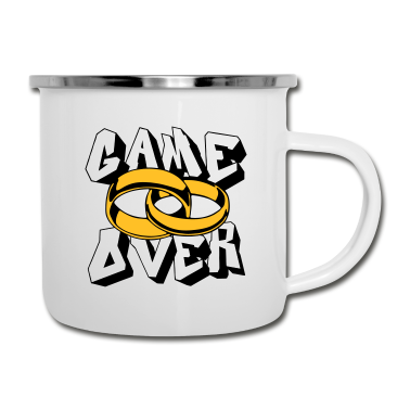 Hochzeit Emaille Tasse - Hochzeit Game Over .../+