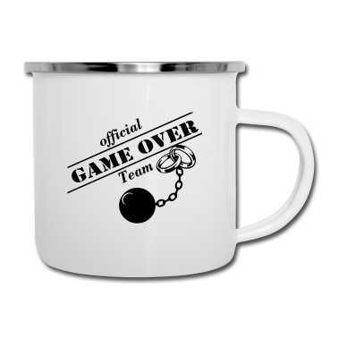 Hochzeit Emaille Tasse - JGA Game Over ...+