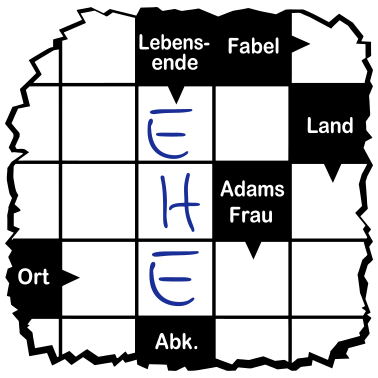 Motiv JGA - Ehe - Kreuzworträtsel .../+