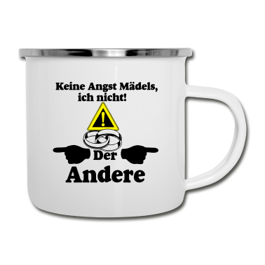 Hochzeit Emaille Tasse - JGA Maedels keine Angst ...+