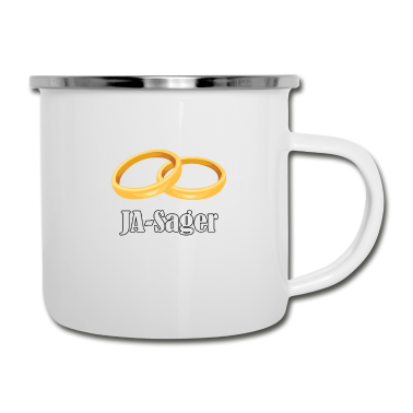 Hochzeit Emaille Tasse - JGA - Ja Sager Junggesellenabschied Geschenk