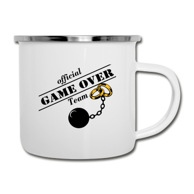 Hochzeit Emaille Tasse - JGA Game Over Team ...+