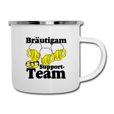 Hochzeit Emaille Tasse - Bräutigam Support Team .../+