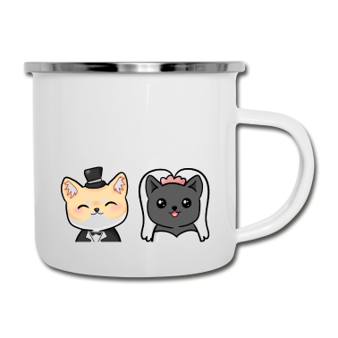 Hochzeit Emaille Tasse - manqiwGroomBride