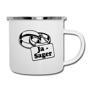 Hochzeit Emaille Tasse - JGA - Ja Sager .../+