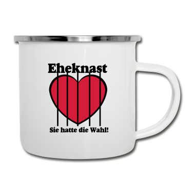 Hochzeit Emaille Tasse - JGA Eheknast .../+