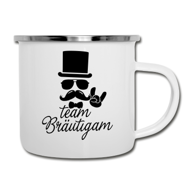 Hochzeit Emaille Tasse - team Groom Bräutigam Polterabend Hochzeit stag do