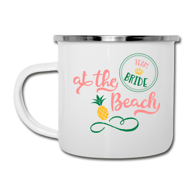 Hochzeit Emaille Tasse - Lustiges Design für Team Bride im Urlaub