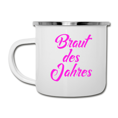 Hochzeit Emaille Tasse - Braut des Jahres. Outfit für die perfekte Hochzeit