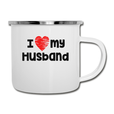 Hochzeit Emaille Tasse - Hochzeit Heiraten Ehemann Bräutigam Hochzeitstag