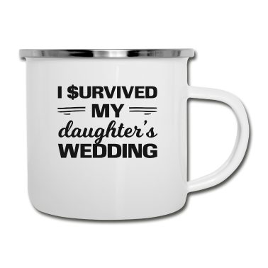 Hochzeit Emaille Tasse - Hochzeit Heiraten Braut Hochzeitstag Geschenk