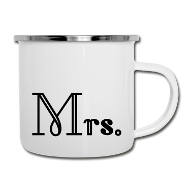 Hochzeit Emaille Tasse - Mr and Mrs married Hochzeit Feier Verheiratet Mrs