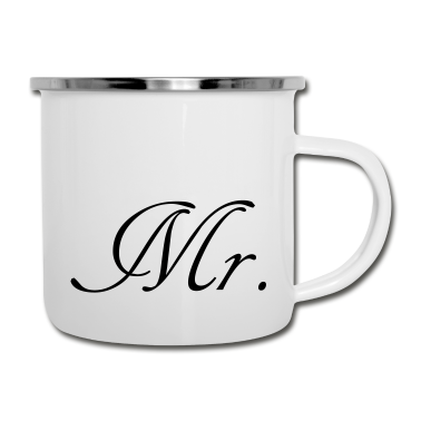 Hochzeit Emaille Tasse - Mr. and Mrs. married Hochzeit Feier Verheiratet Mr