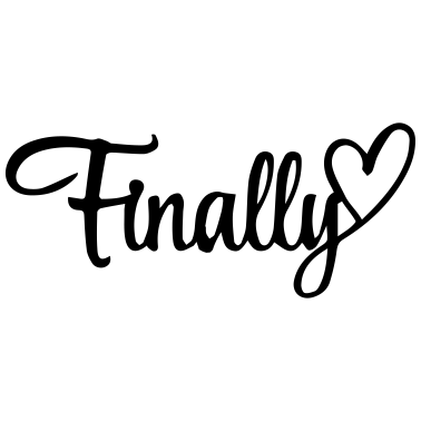 Motiv finally wedding Party Hochzeit Mr & Mrs Herz