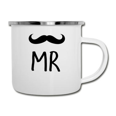 Hochzeit Emaille Tasse - Mr bart Mr. and Mrs. married Hochzeit Feier