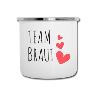 Hochzeit Emaille Tasse - Team Braut