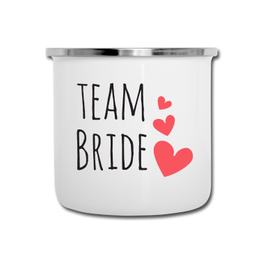Hochzeit Emaille Tasse - Team Braut