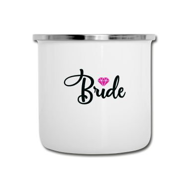 Hochzeit Emaille Tasse - Bride Braut Diamant Hochzeit Heirat Party Geschenk