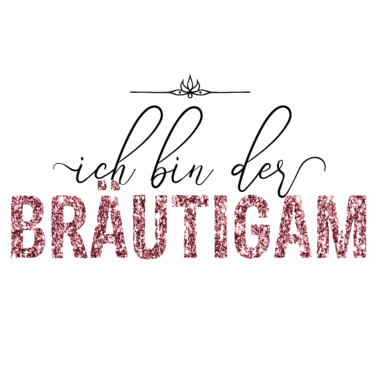 Motiv Bin der Bräutigam JGA Hochzeit Geschenk Glitzer