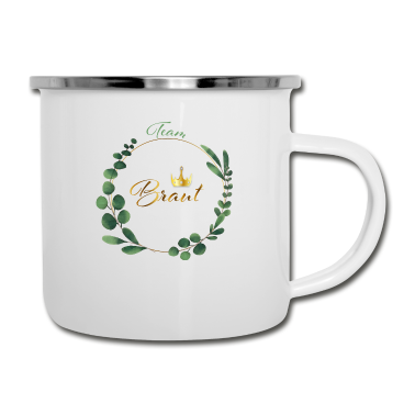 Hochzeit Emaille Tasse - Team Braut