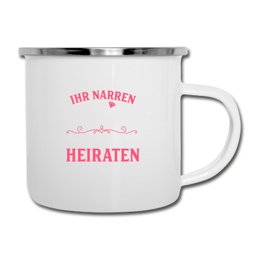 Hochzeit Emaille Tasse - BRAUT / HOCHZEIT / FEIER / JUNGGESELLIN