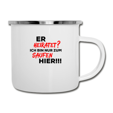 Hochzeit Emaille Tasse - Junggesellenabschied Bräutigam heiratet Team JGA