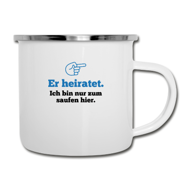 Hochzeit Emaille Tasse - Junggesellenabschied Bräutigam heiratet Team JGA