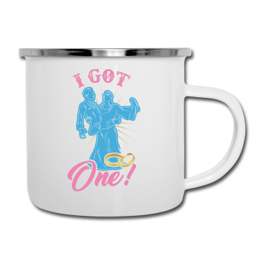 Hochzeit Emaille Tasse - Junggesellinnenabschied Shirt I got one Hochzeit