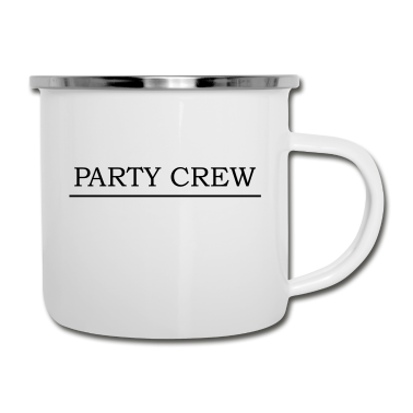 Hochzeit Emaille Tasse - dein text Party Crew feiern Gartenfest Party