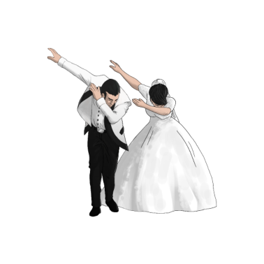 Motiv Dabbing Dab Brautpaar JGA Hochzeit Geschenk