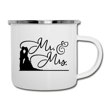 Hochzeit Emaille Tasse - Mister Misses Brautpaar Hochzeit Heiraten Geschenk