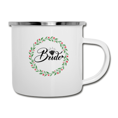 Hochzeit Emaille Tasse - Bride Ehe Brautjungfer Junggesellenabschied