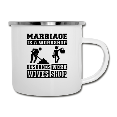 Hochzeit Emaille Tasse - Marriage Workshop | Hochzeitspaar Heirat Geschenk
