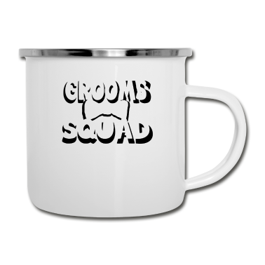 Hochzeit Emaille Tasse - grooms squad