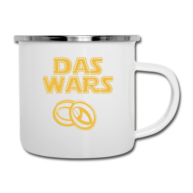 Hochzeit Emaille Tasse - das wars
